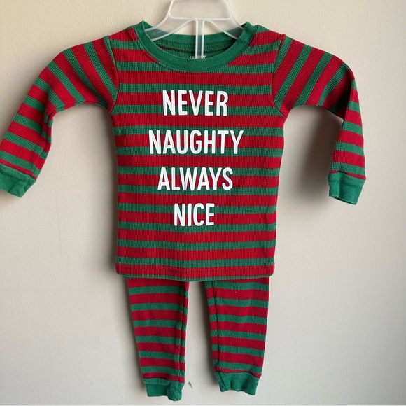 Carter's Other - Carter's Red and Green Striped Christmas Pajama Set - size 12m